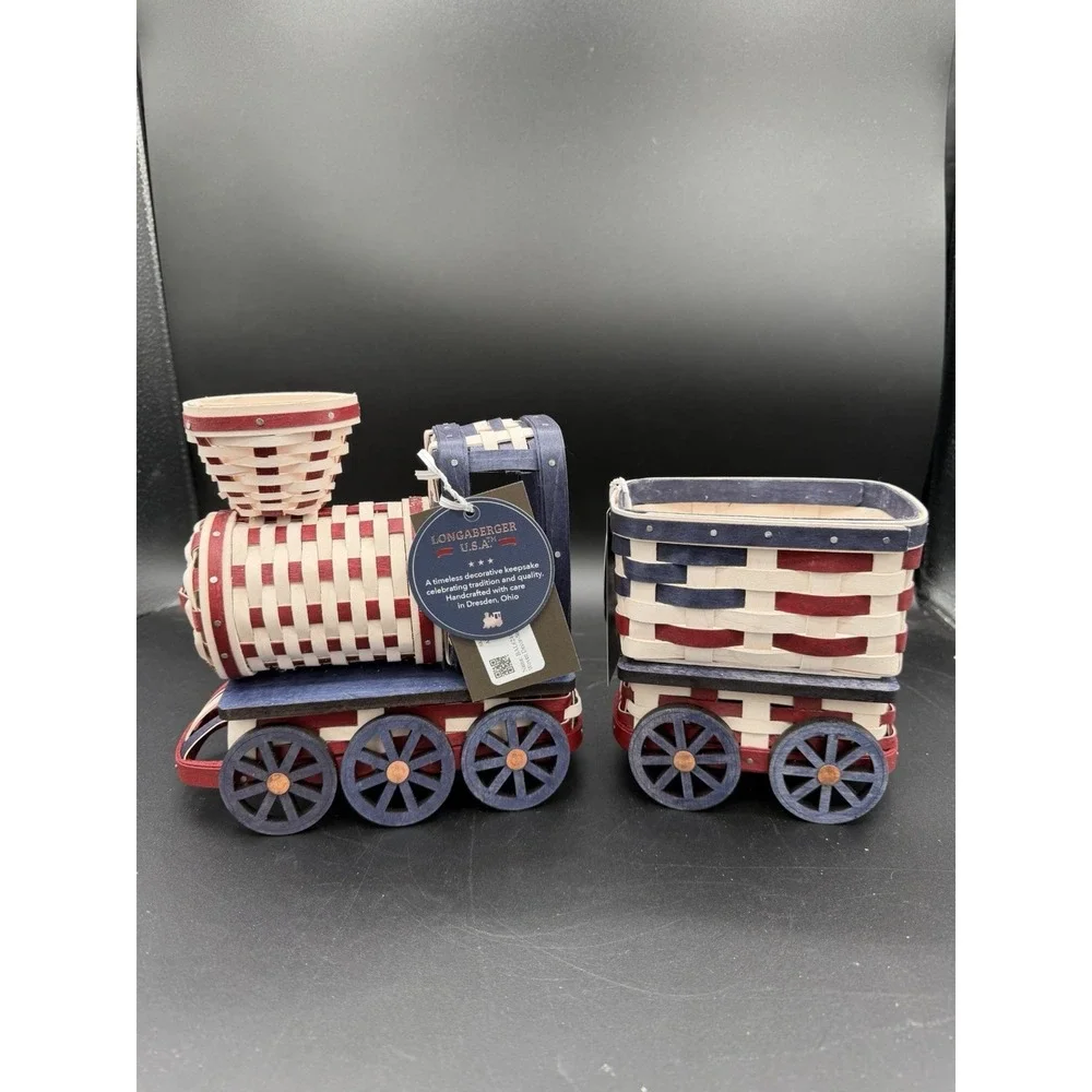 🇺🇸🚂 Longaberger 2026 Collectors Americana 2‑Pc USA Locomotive & Tender Car